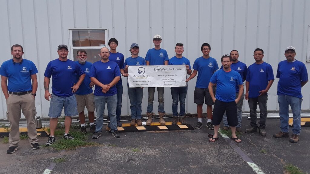 Photo: Group picture of staff at Accessibility Remodeling