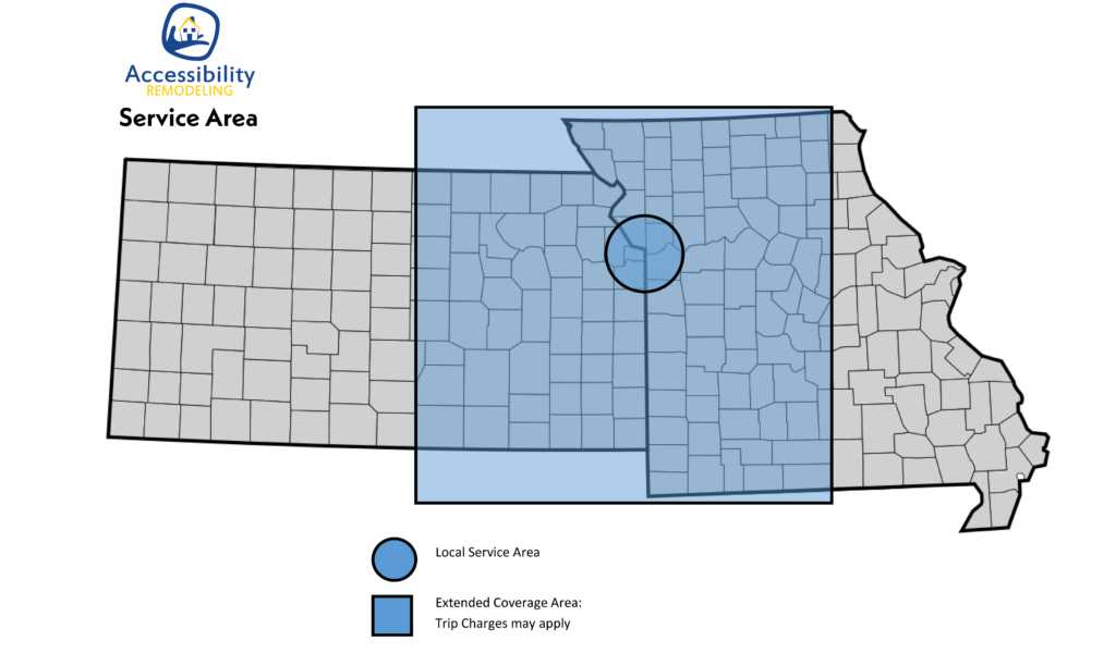 Accessibility Remodeling Service Area Map