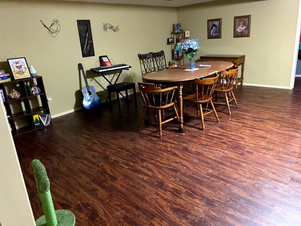 Photo: dining room with new flooring